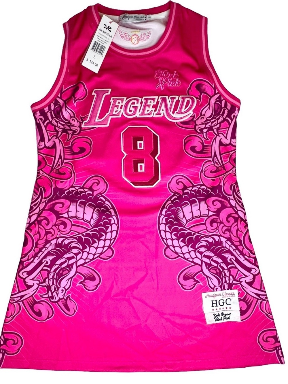 Headgear Classics Kobe Bryant Think Pink Dress Jersey Sleeveless L